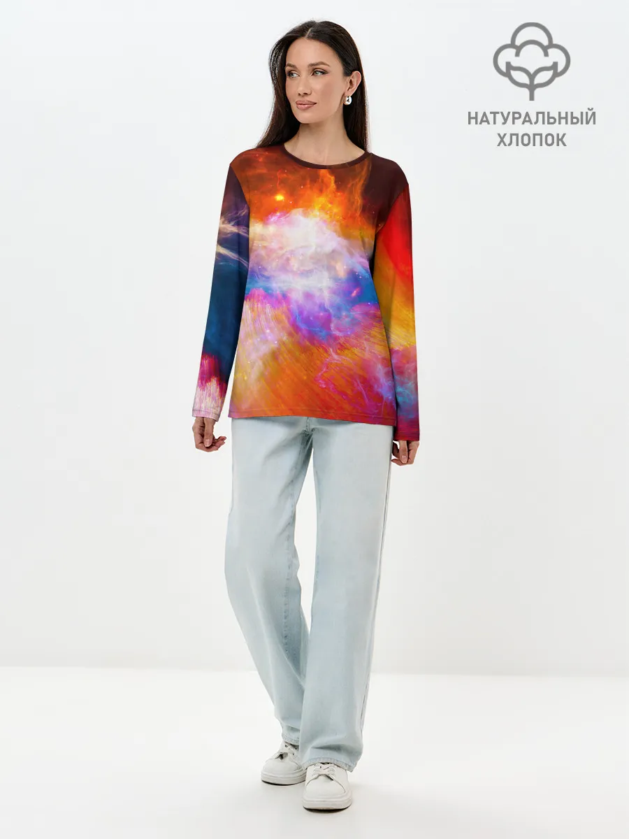 Лонгслив женский. Хлопок / Space