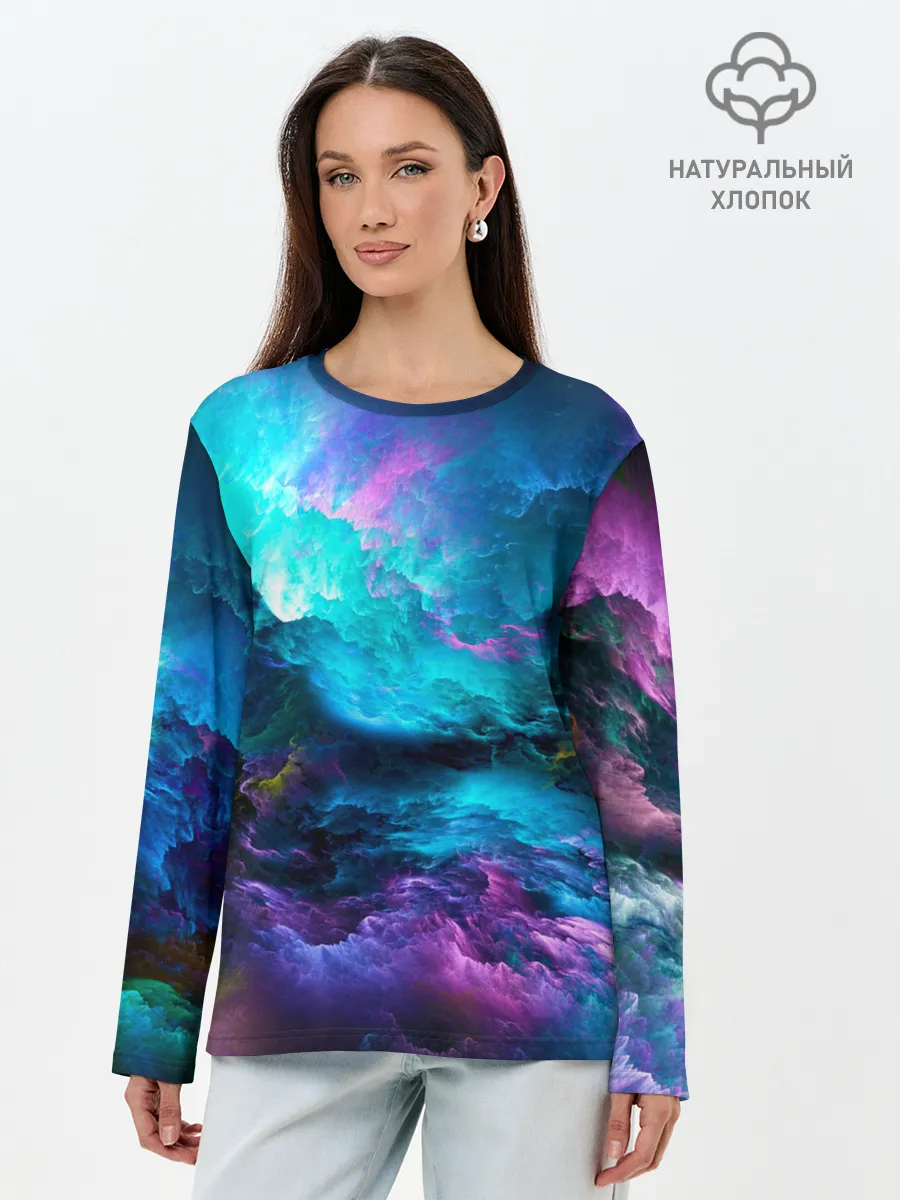 Лонгслив женский. Хлопок / Fantasy