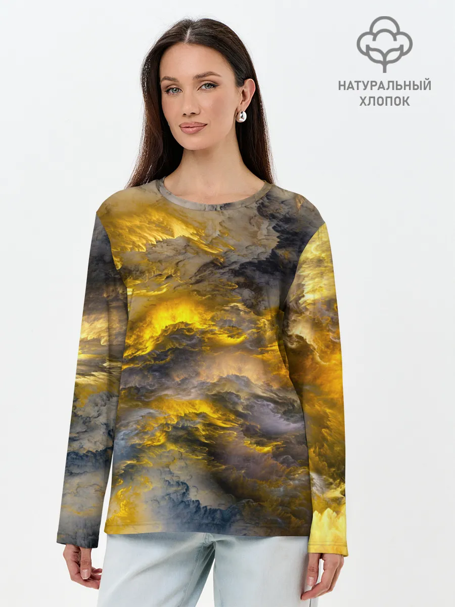 Лонгслив женский. Хлопок / Shine
