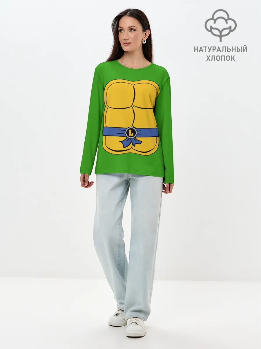 Лонгслив женский. Хлопок / Черепашки-ниндзя