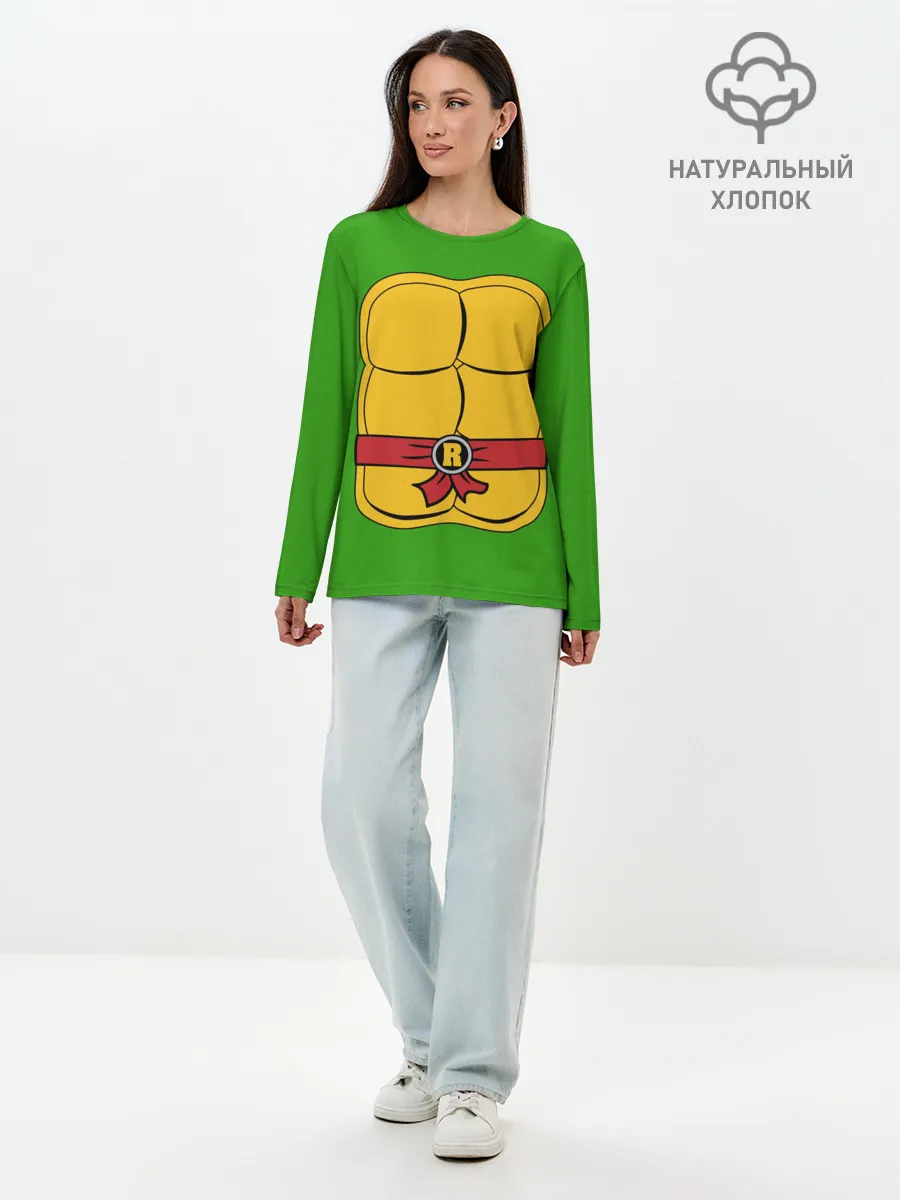 Лонгслив женский. Хлопок / Черепашки-ниндзя