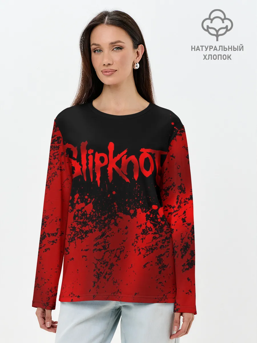 Лонгслив женский. Хлопок / Slipknot