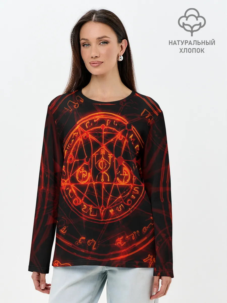 Лонгслив женский. Хлопок / ПЕНТАГРАММА | PENTAGRAMMA