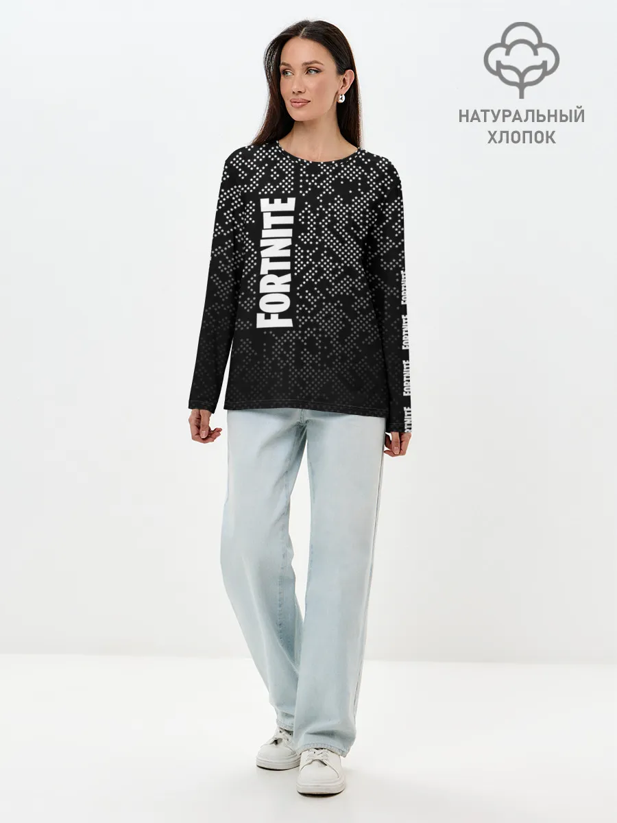 Лонгслив женский. Хлопок / Fortnite