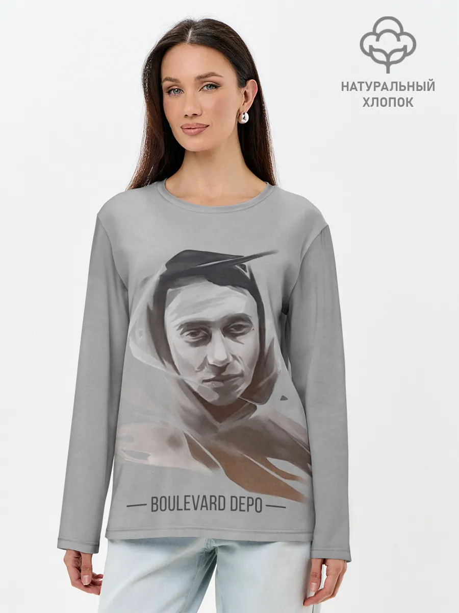Лонгслив женский. Хлопок / Тёма Boulevard Depo