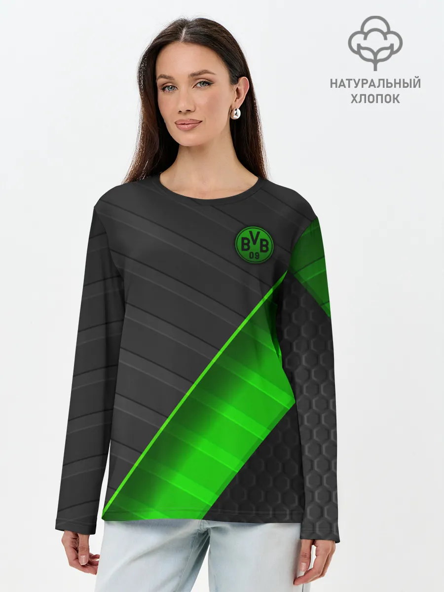 Лонгслив женский. Хлопок / FC Borussia