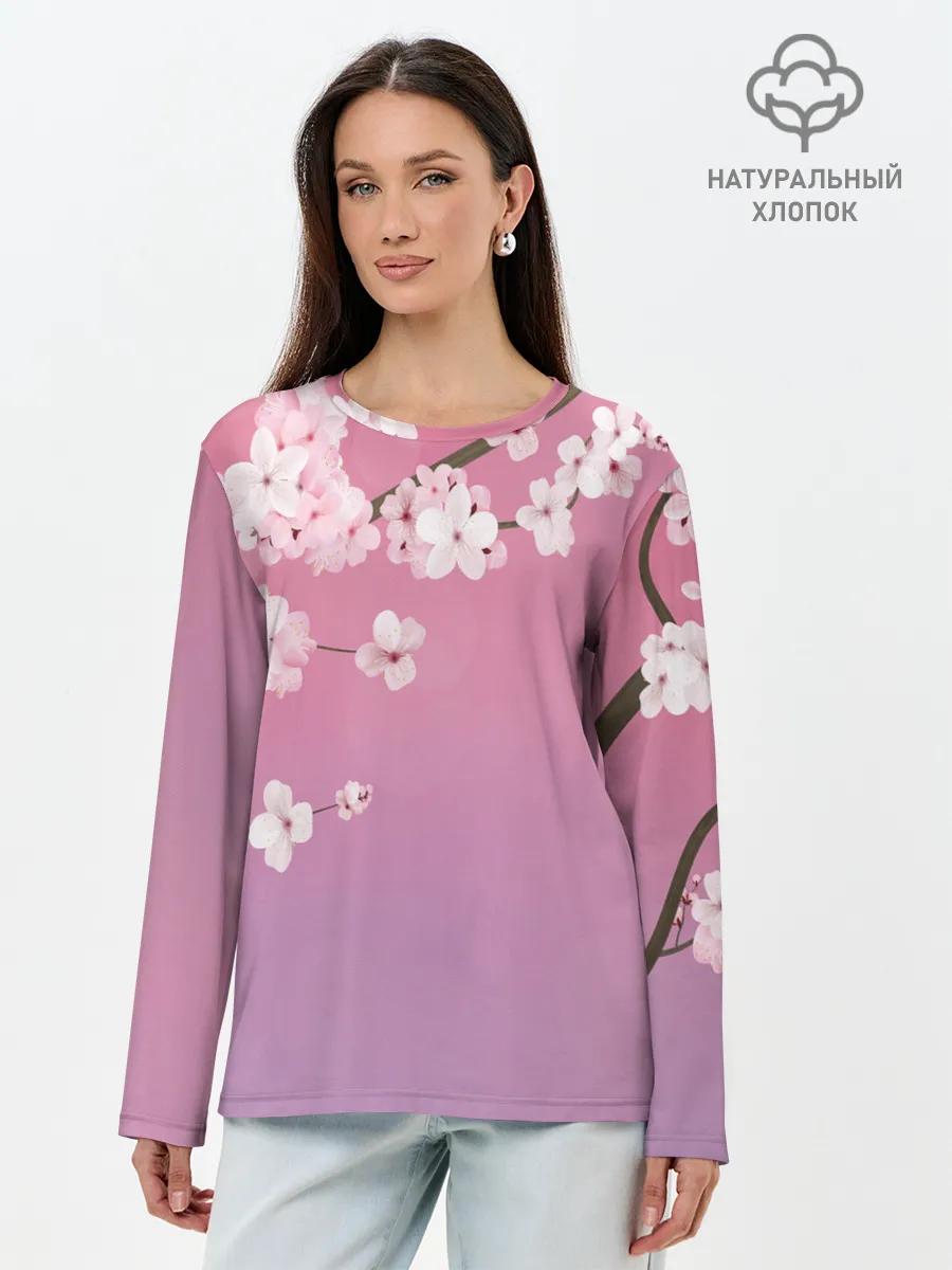 Лонгслив женский. Хлопок / САКУРА | SAKURA