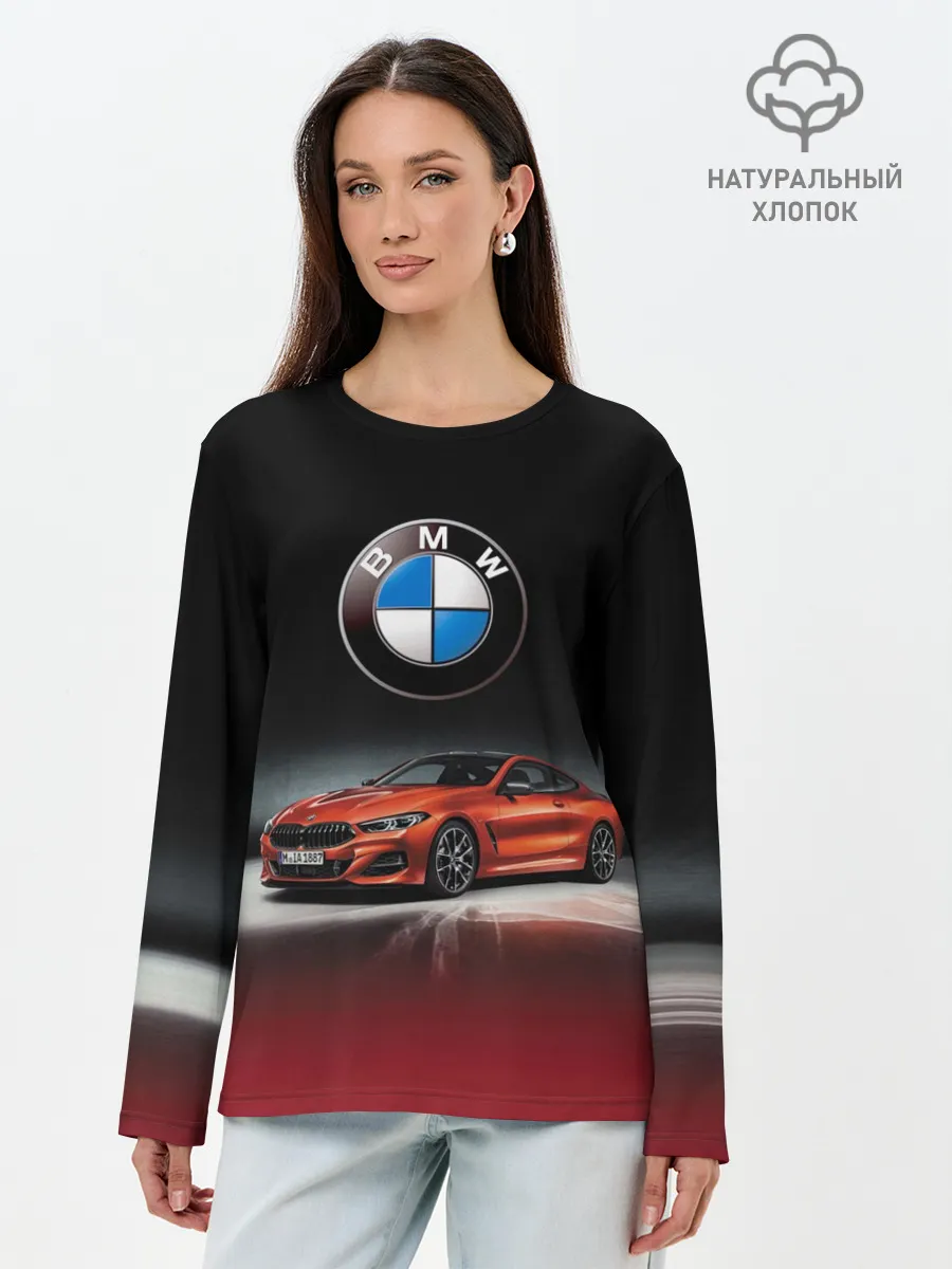 Лонгслив женский. Хлопок / BMW