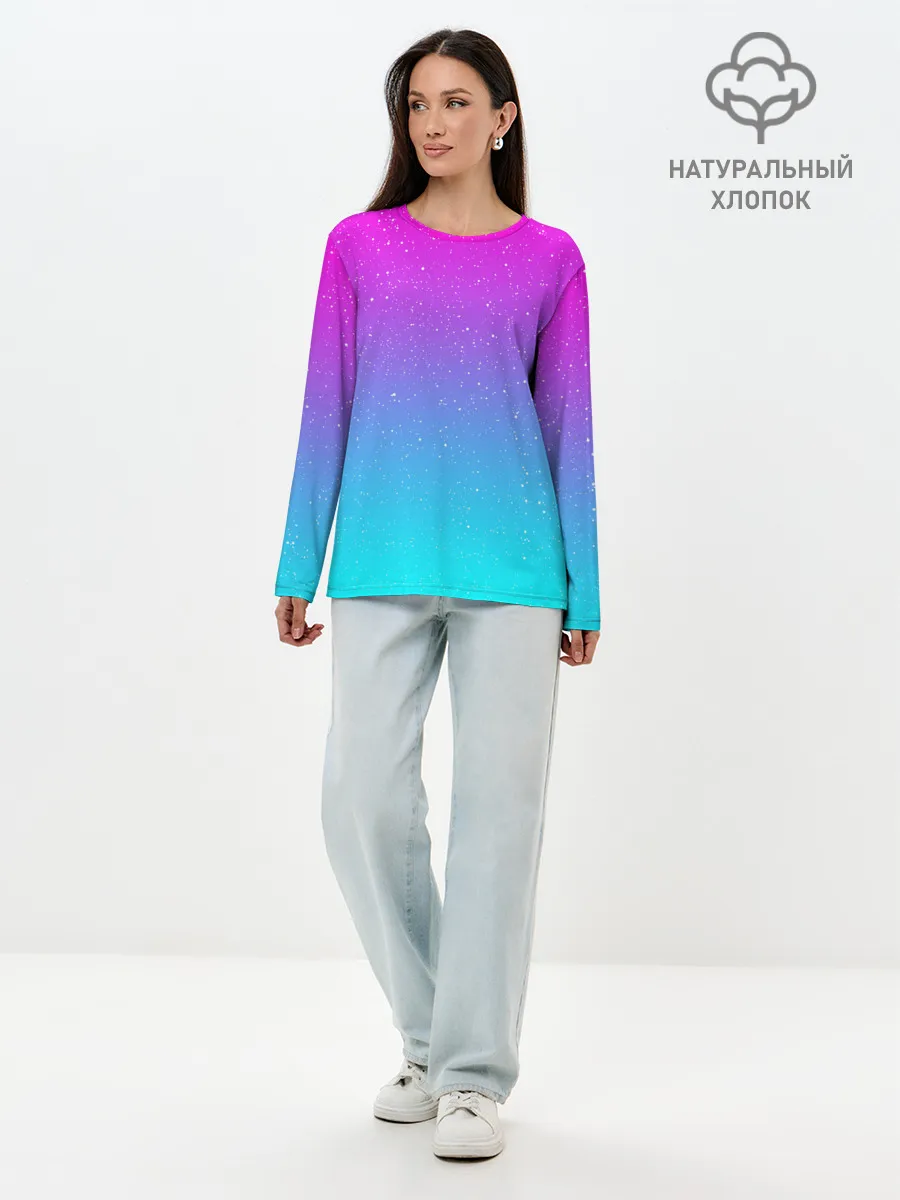 Лонгслив женский. Хлопок / NEON SPACE