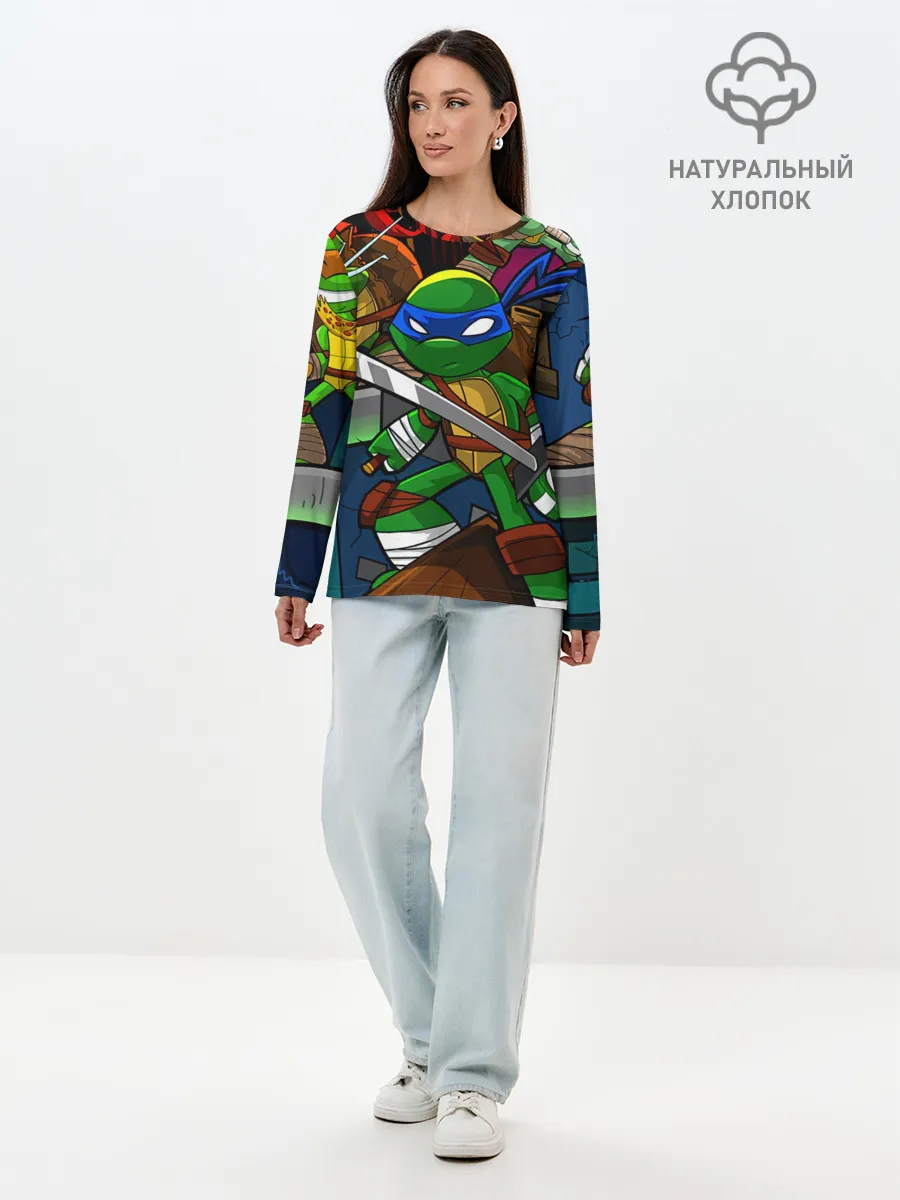 Лонгслив женский. Хлопок / LEONARDO