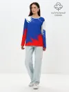 Лонгслив женский. Хлопок / РОССИЯ ТРИКОЛОР
