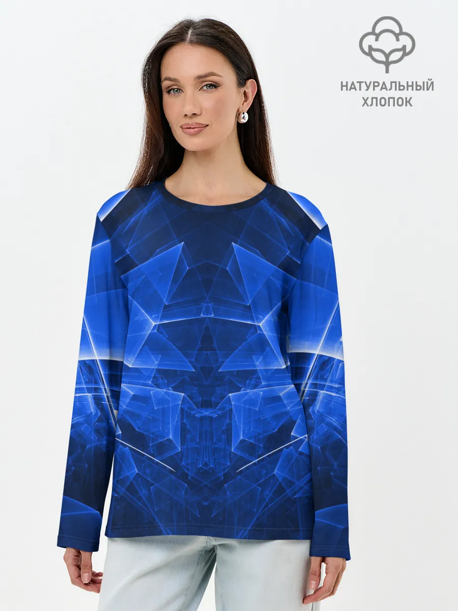 Лонгслив женский. Хлопок / СИНЯЯ БРОНЯ