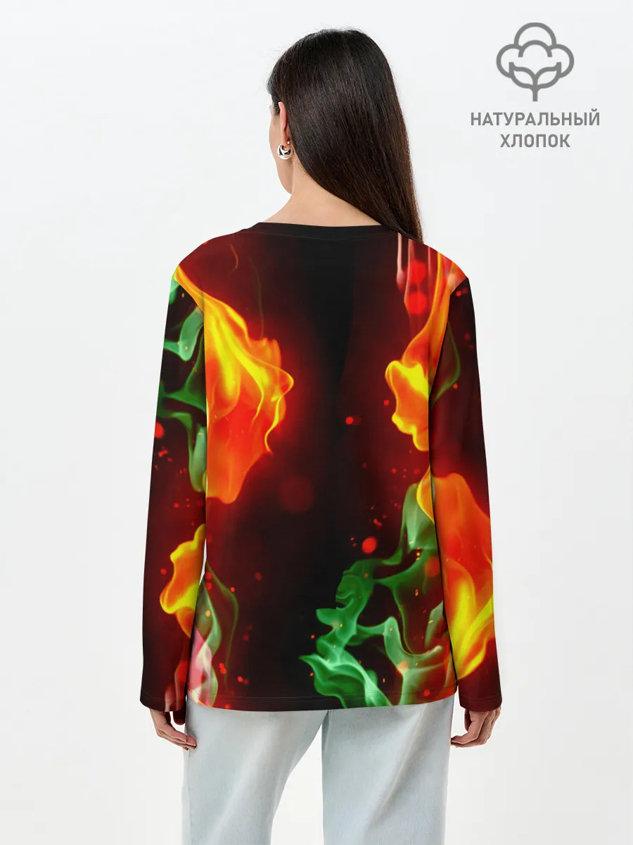 Лонгслив женский. Хлопок / Marshmello