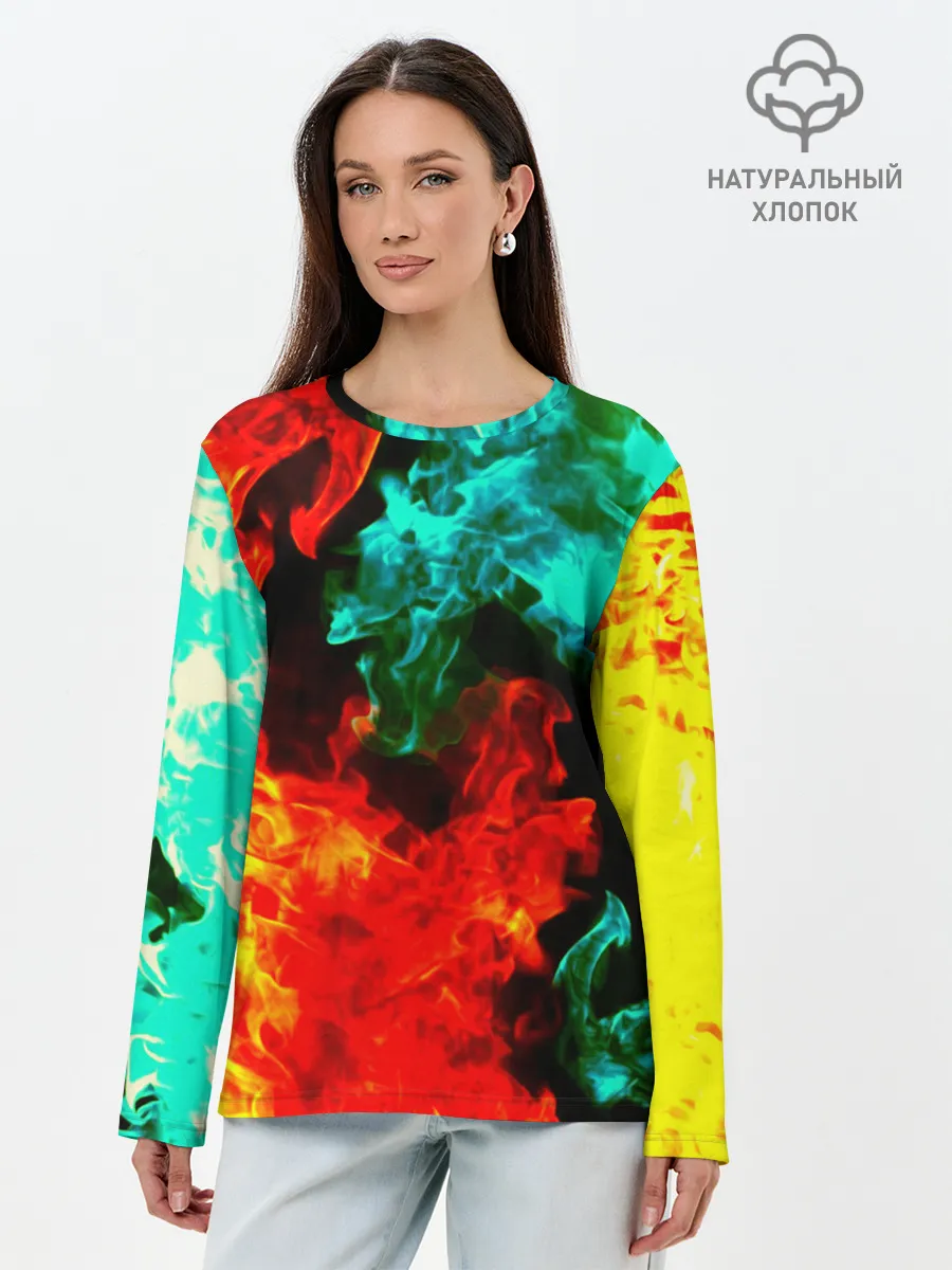 Лонгслив женский. Хлопок / БИТВА ОГНЕЙ