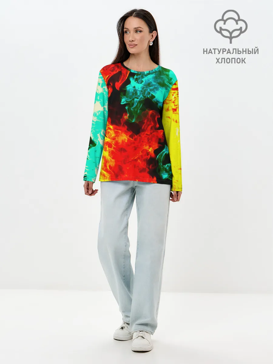 Лонгслив женский. Хлопок / БИТВА ОГНЕЙ
