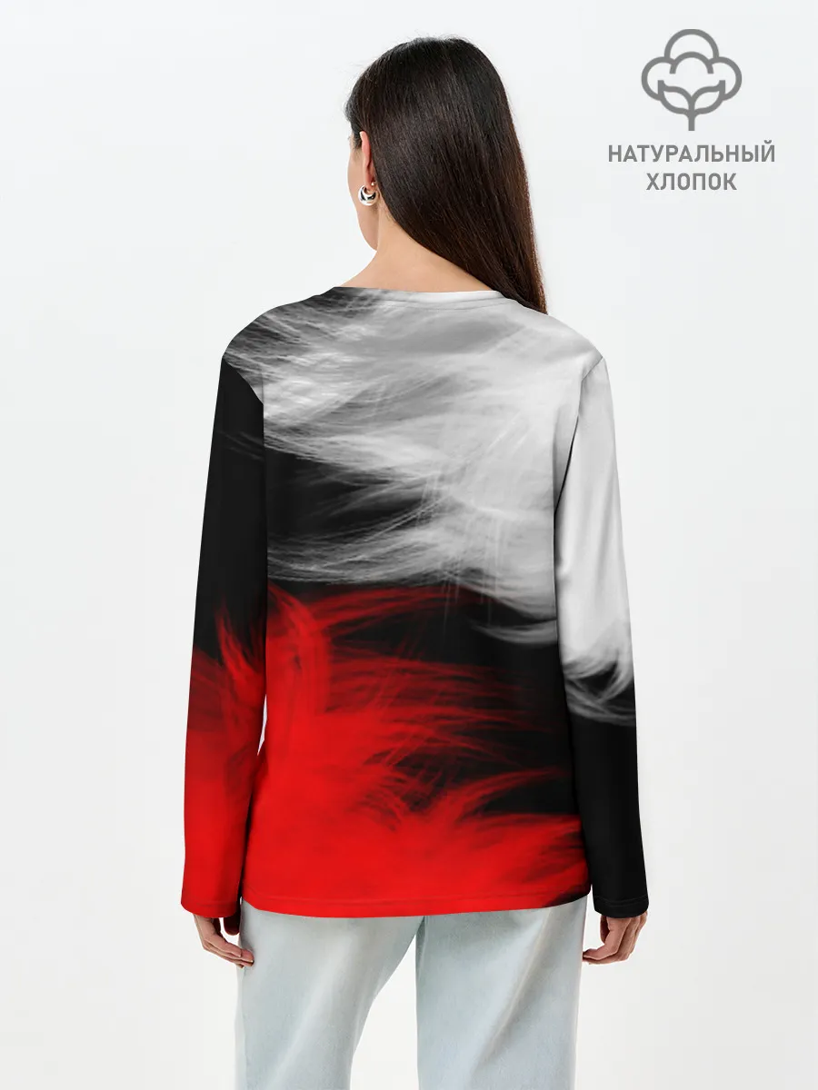 Лонгслив женский. Хлопок / ПЕРЬЯ