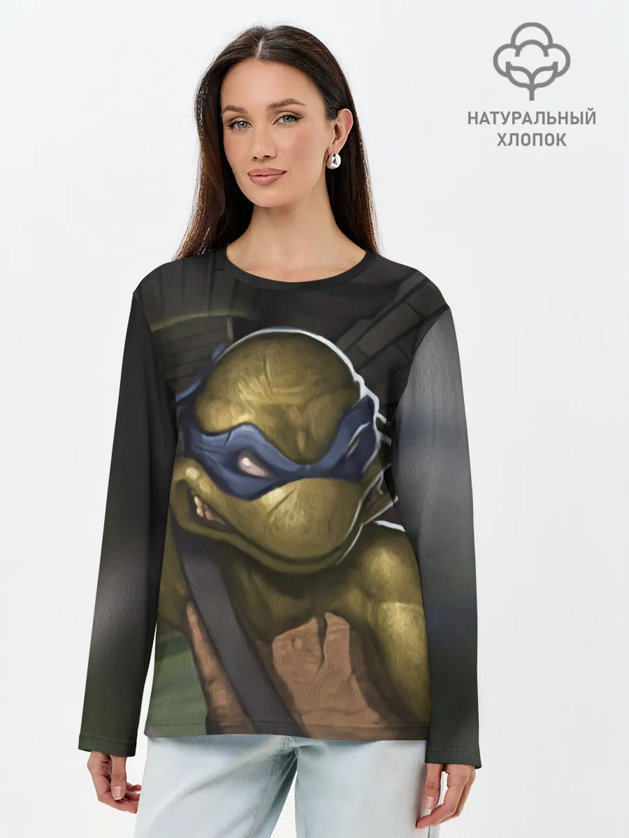 Лонгслив женский. Хлопок / ЛЕОНАРДО