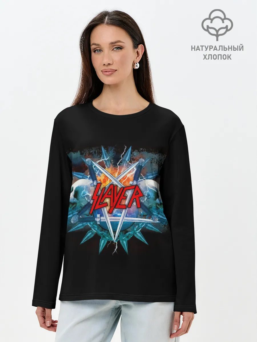 Лонгслив женский. Хлопок / Slayer 88