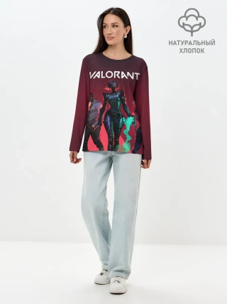 Лонгслив женский. Хлопок / Valorant