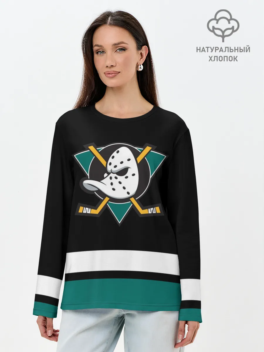 Лонгслив женский. Хлопок / Анахайм Дакс