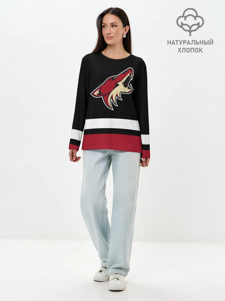 Лонгслив женский. Хлопок / Аризона Койотис