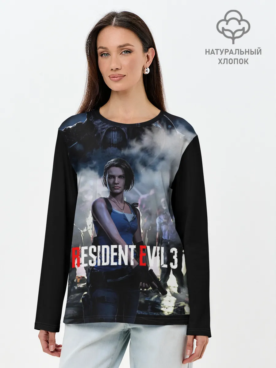 Лонгслив женский. Хлопок / RESIDENT EVIL 3.