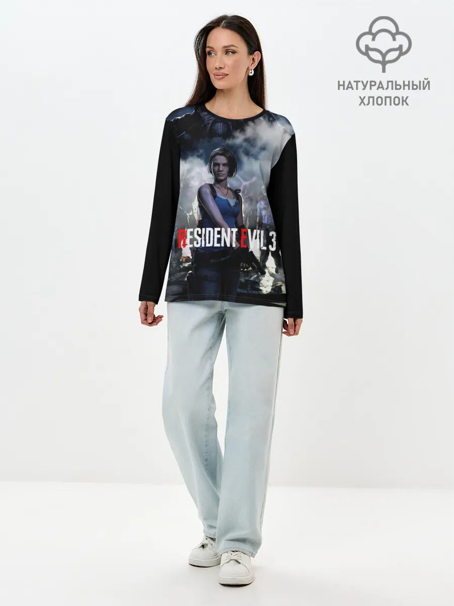 Лонгслив женский. Хлопок / RESIDENT EVIL 3.