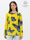 Лонгслив женский. Хлопок / БАБОЧКИ