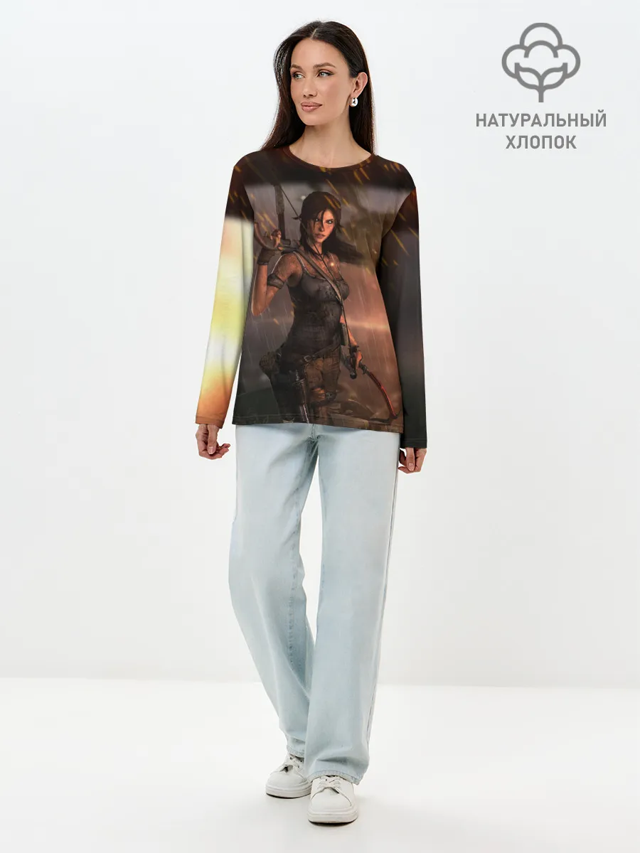 Лонгслив женский. Хлопок / TOMB RAIDER
