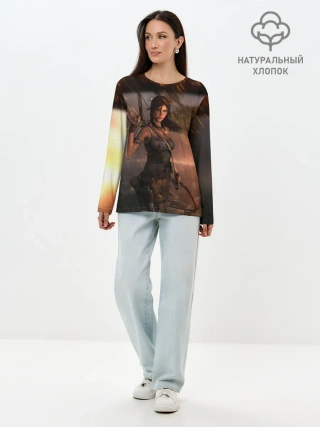 Лонгслив женский. Хлопок / TOMB RAIDER