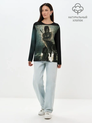 Лонгслив женский. Хлопок / TOMB RAIDER