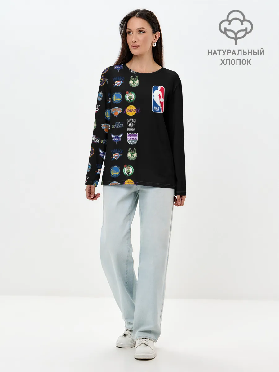 Лонгслив женский. Хлопок / NBA