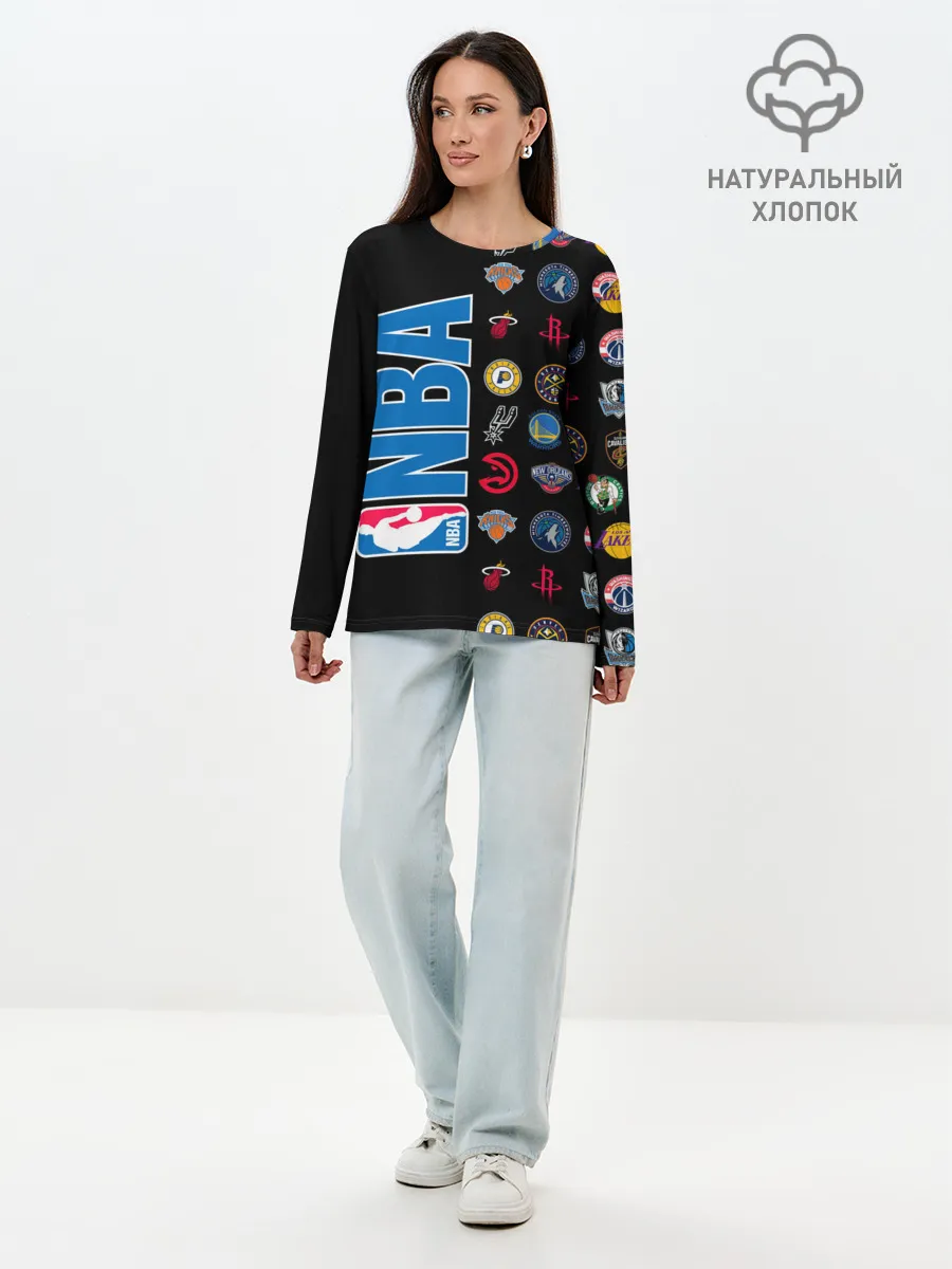 Лонгслив женский. Хлопок / NBA