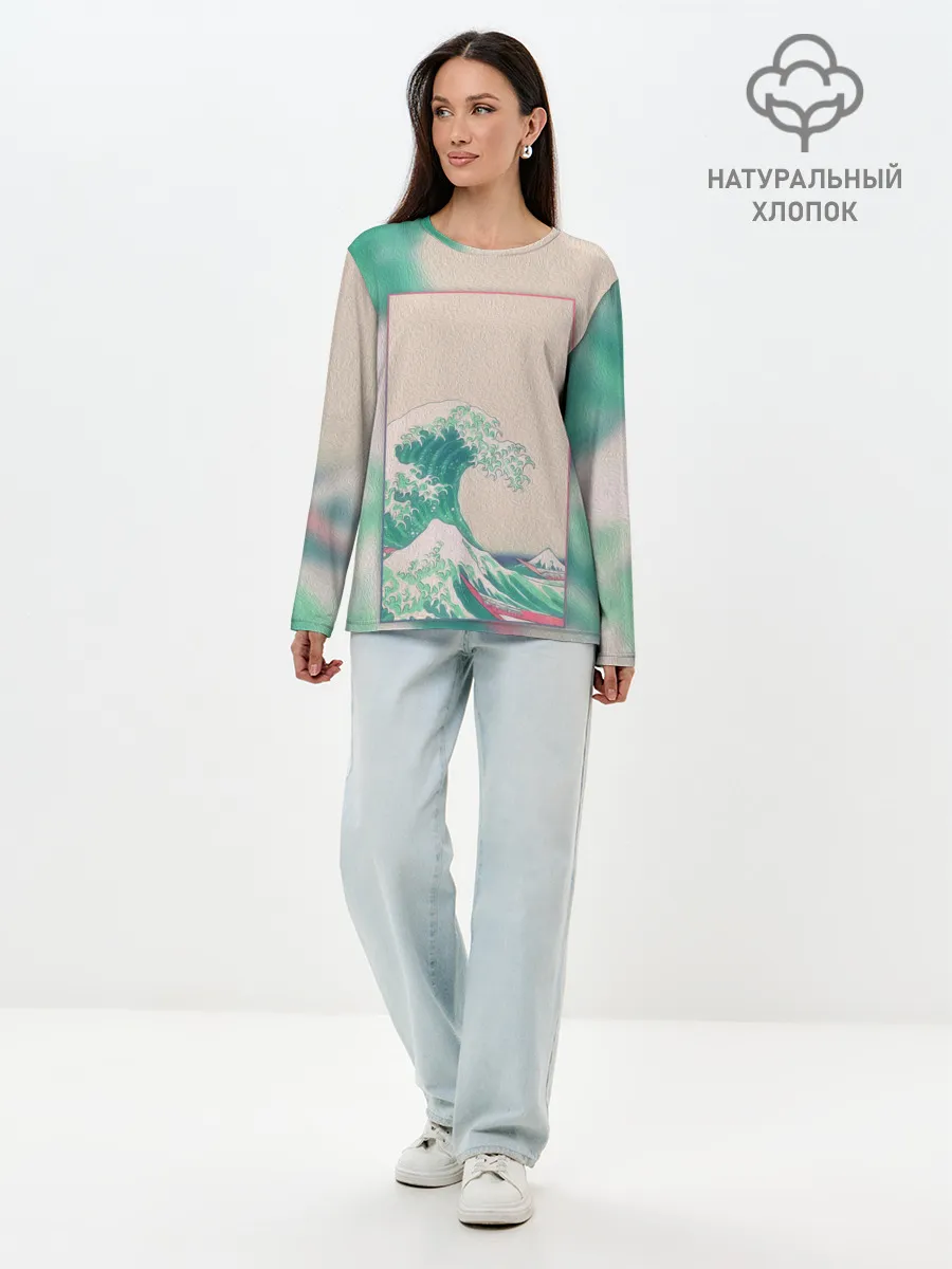 Лонгслив женский. Хлопок / ЯПОНИЯ