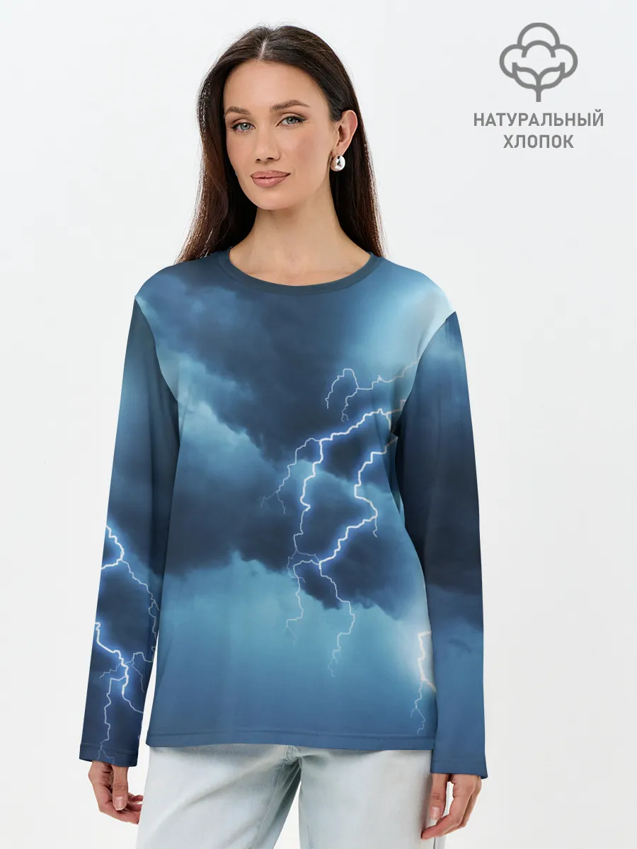 Лонгслив женский. Хлопок / STORM