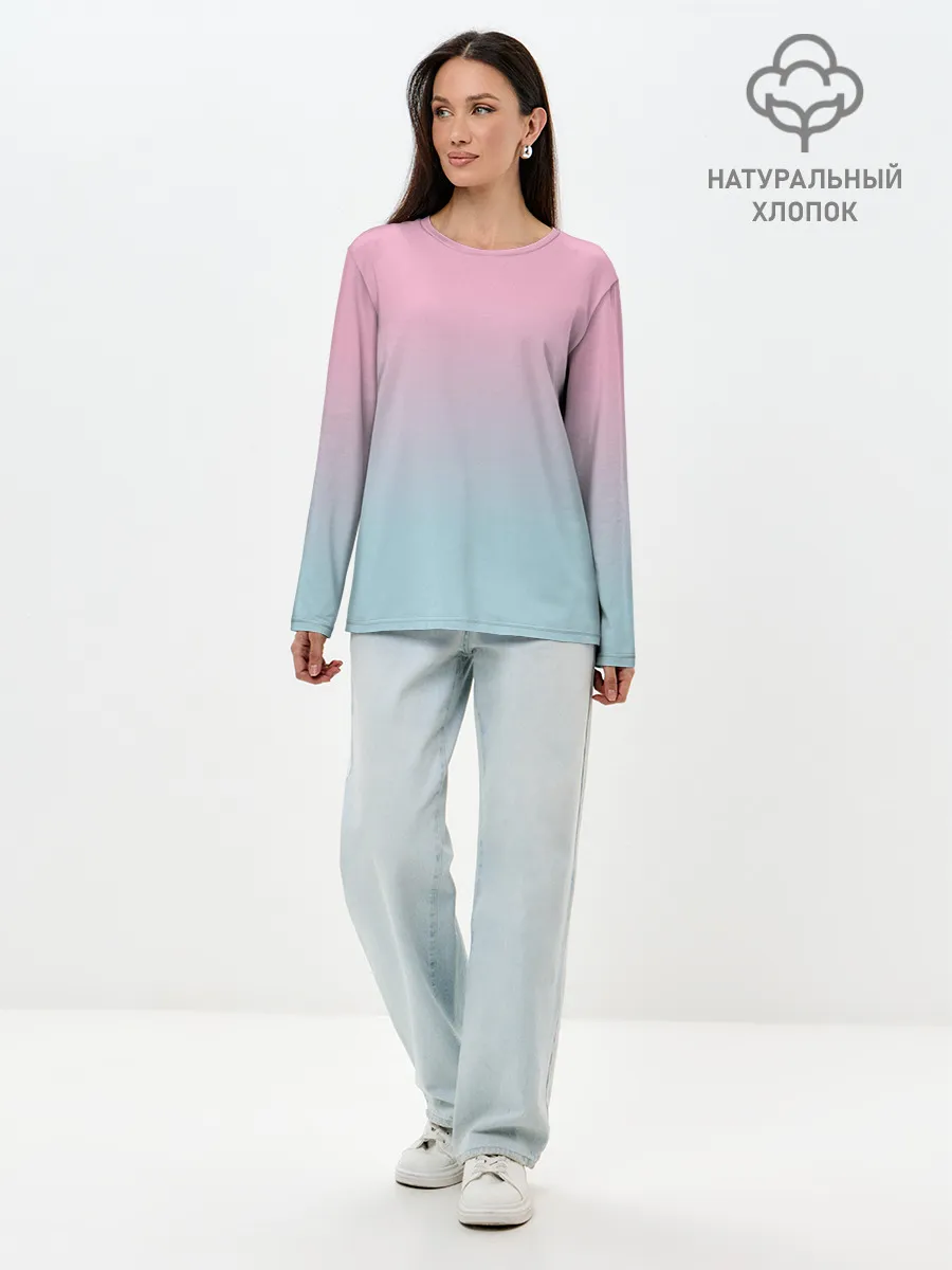 Лонгслив женский. Хлопок / НЕЖНОСТЬ