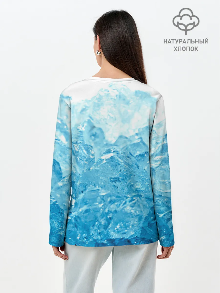 Лонгслив женский. Хлопок / Лёд