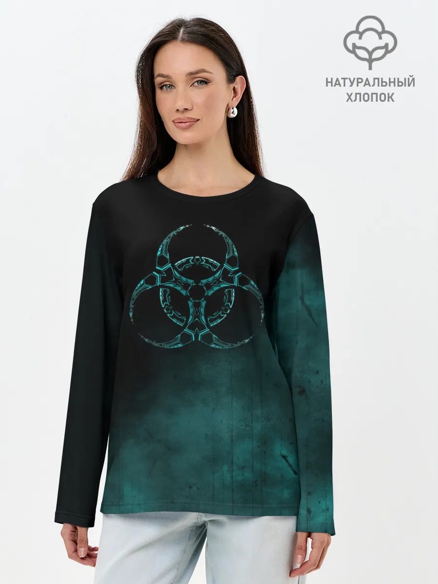 Лонгслив женский. Хлопок / Biohazard