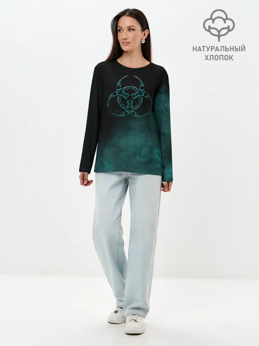 Лонгслив женский. Хлопок / Biohazard