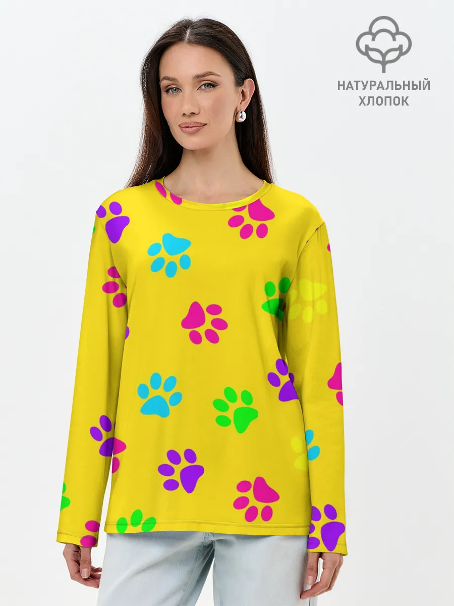Лонгслив женский. Хлопок / ЛАПКИ