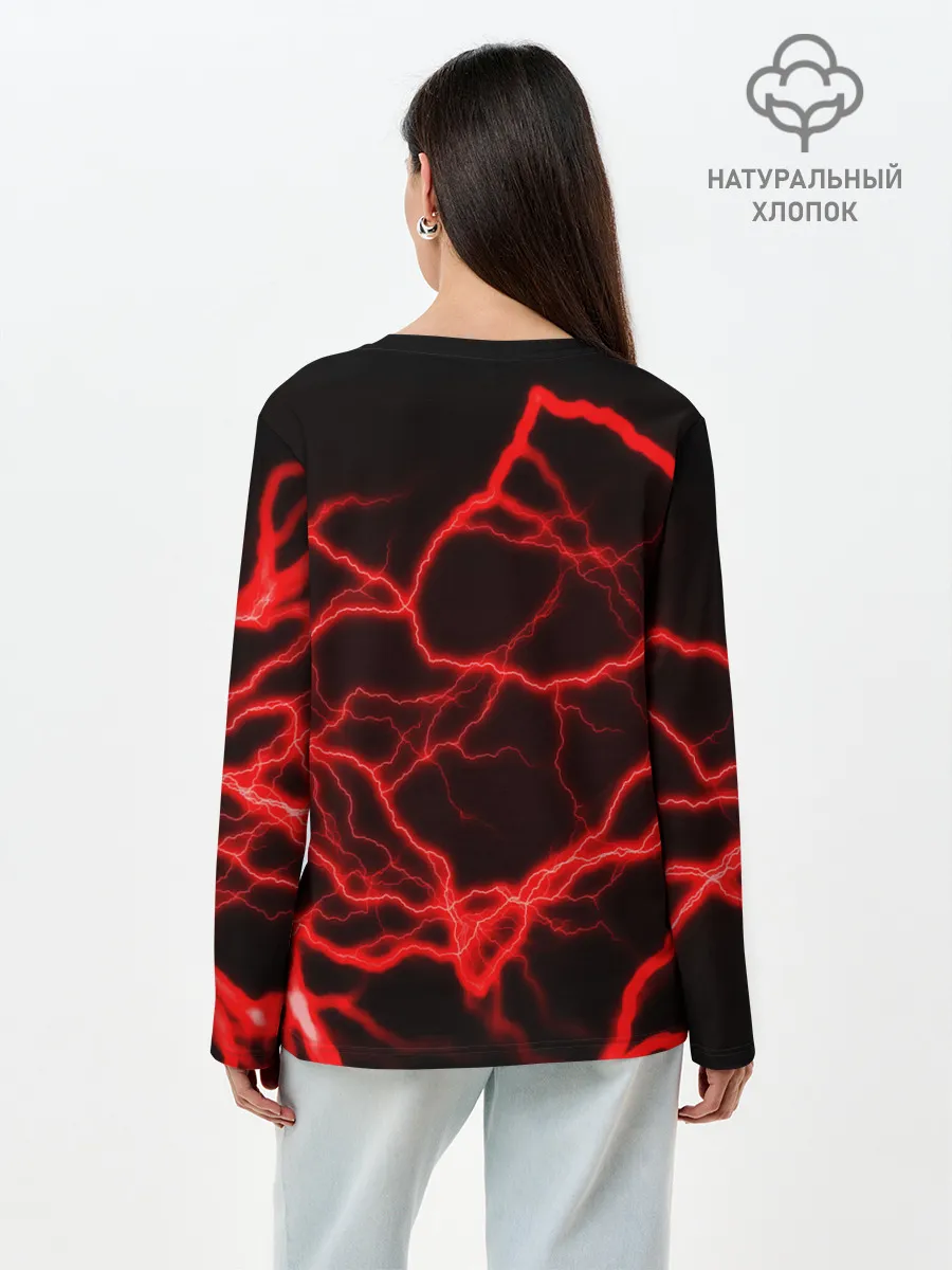 Лонгслив женский. Хлопок / МОЛНИИ