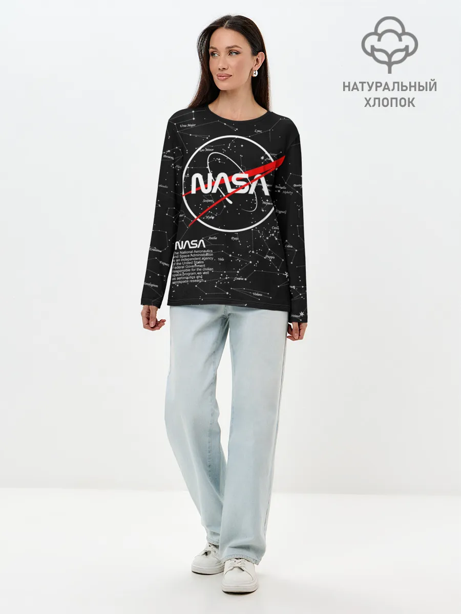 Лонгслив женский. Хлопок / NASA