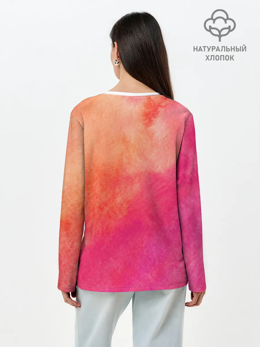 Лонгслив женский. Хлопок / Краски