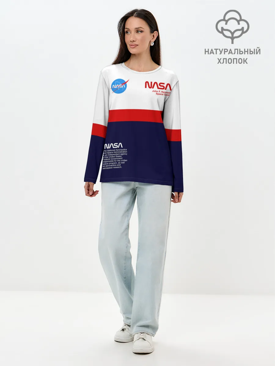Лонгслив женский. Хлопок / NASA