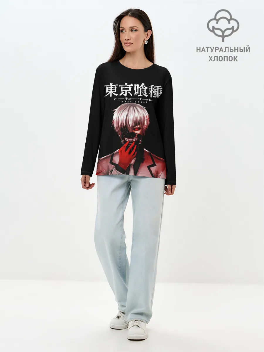 Лонгслив женский. Хлопок / Токийский гуль