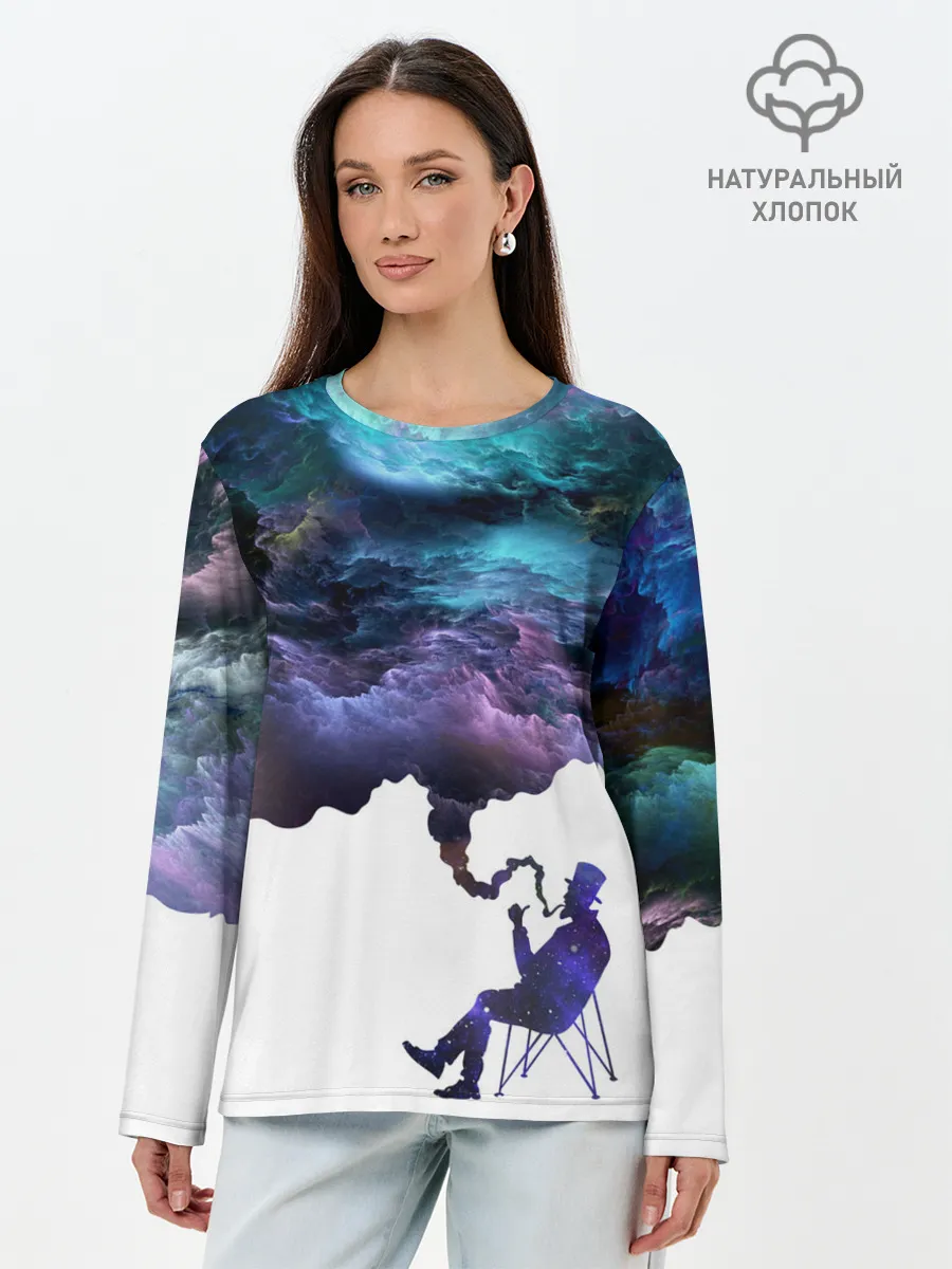 Лонгслив женский. Хлопок / Smoky dreams