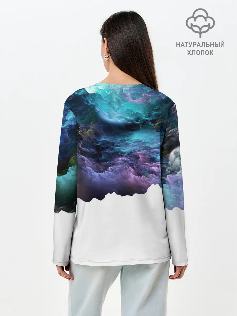 Лонгслив женский. Хлопок / Smoky dreams