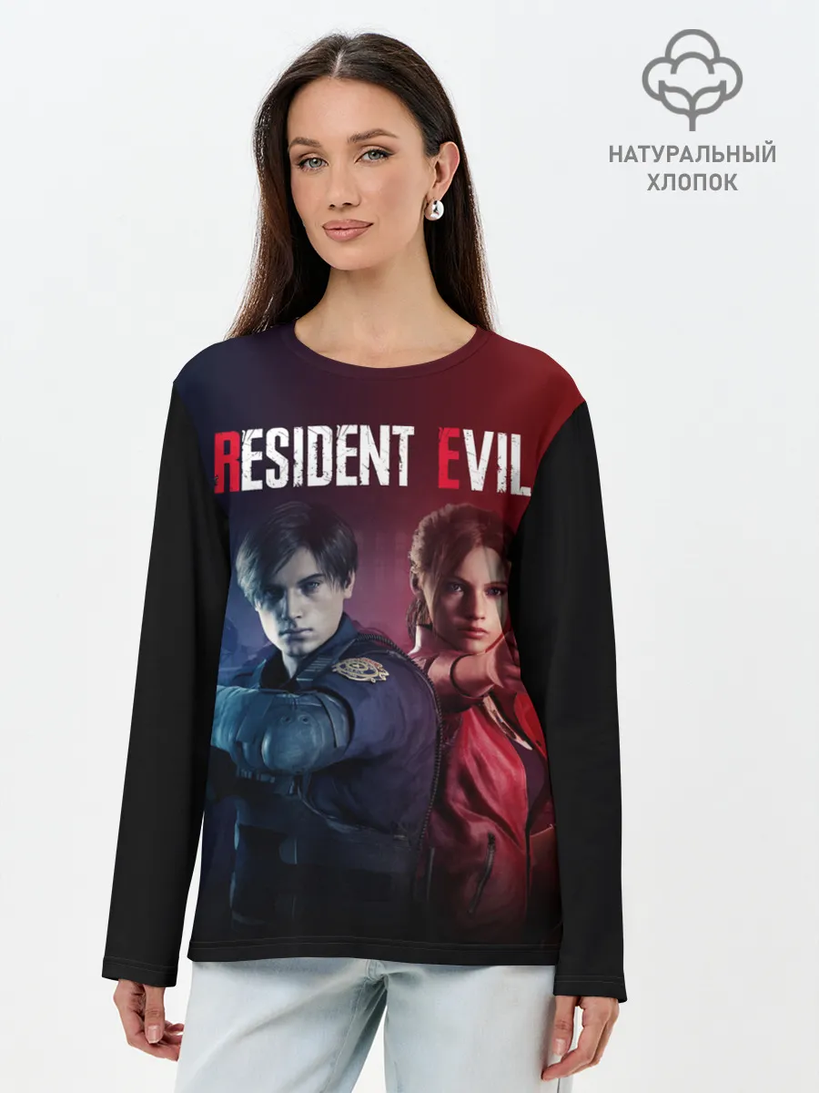 Лонгслив женский. Хлопок / Resident Evil 2