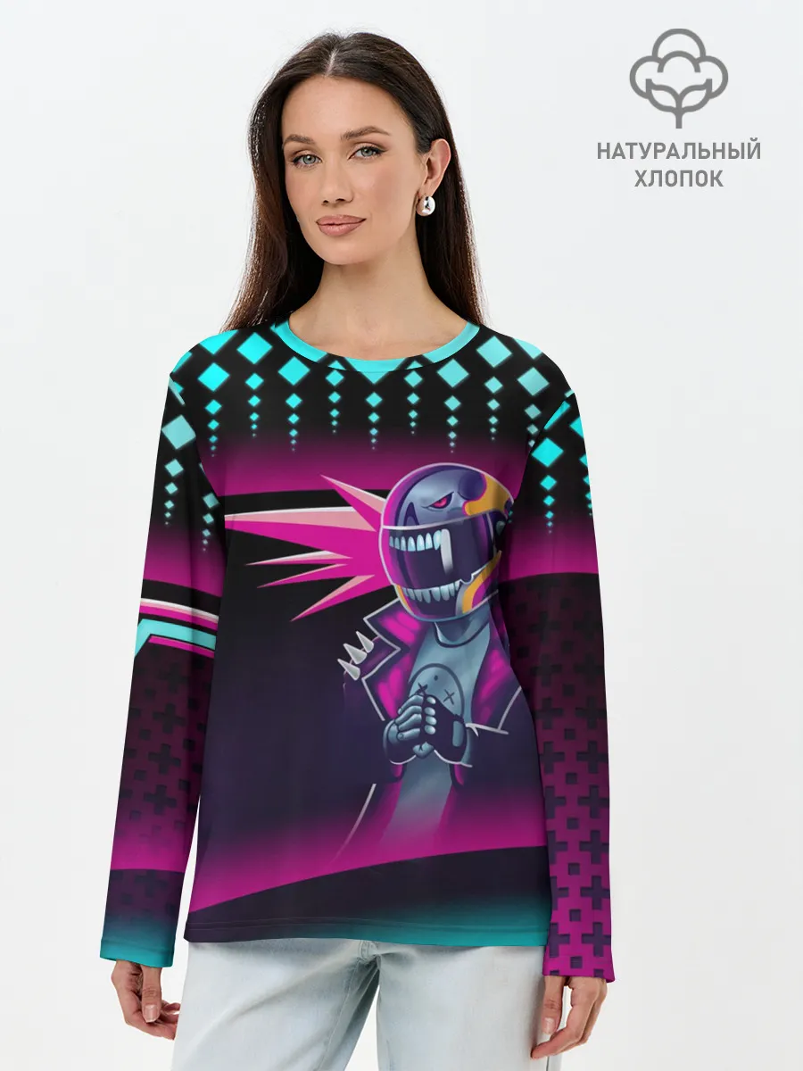 Лонгслив женский. Хлопок / НЕОНОВЫЙ ГОНЩИК