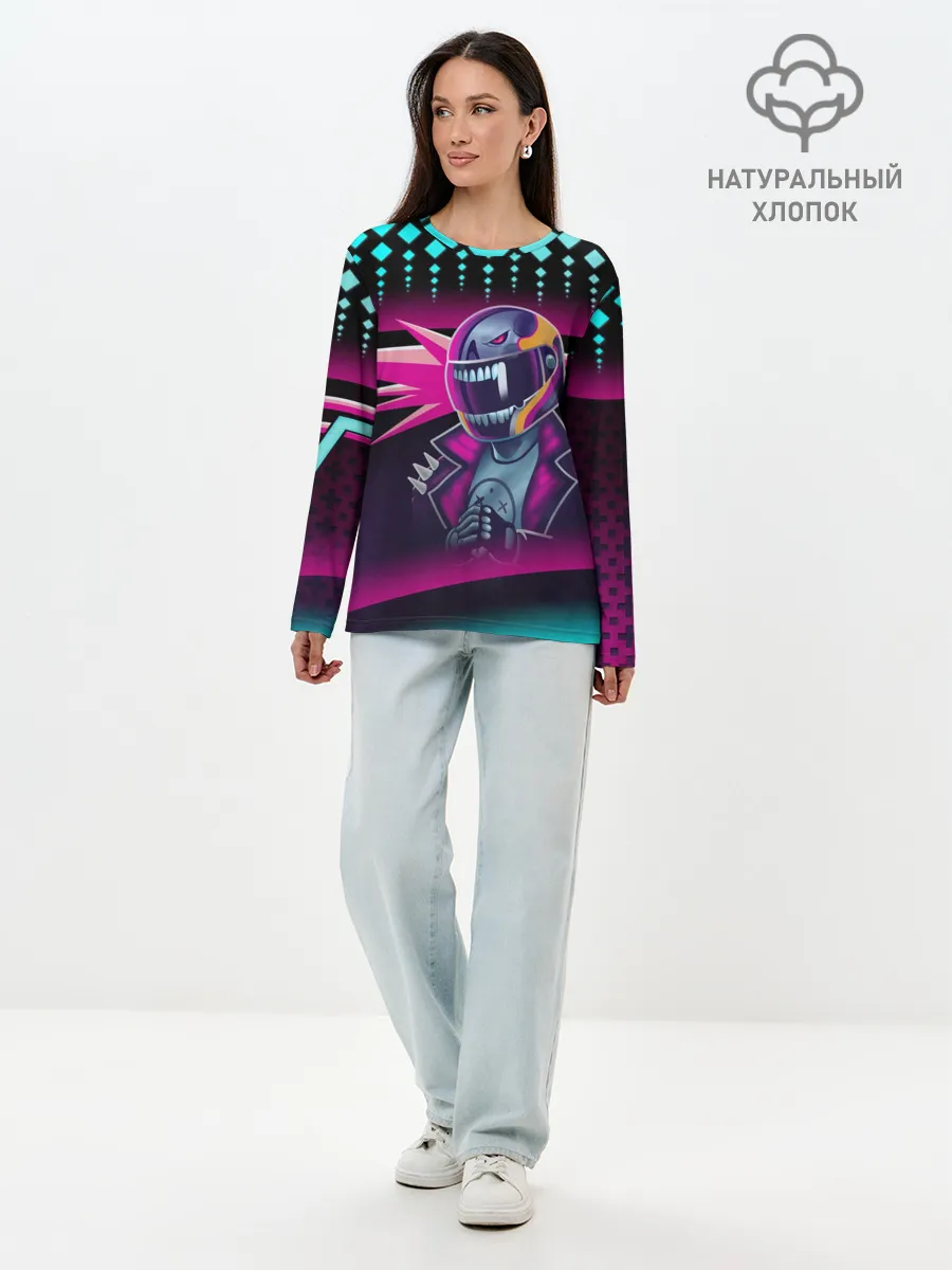 Лонгслив женский. Хлопок / НЕОНОВЫЙ ГОНЩИК